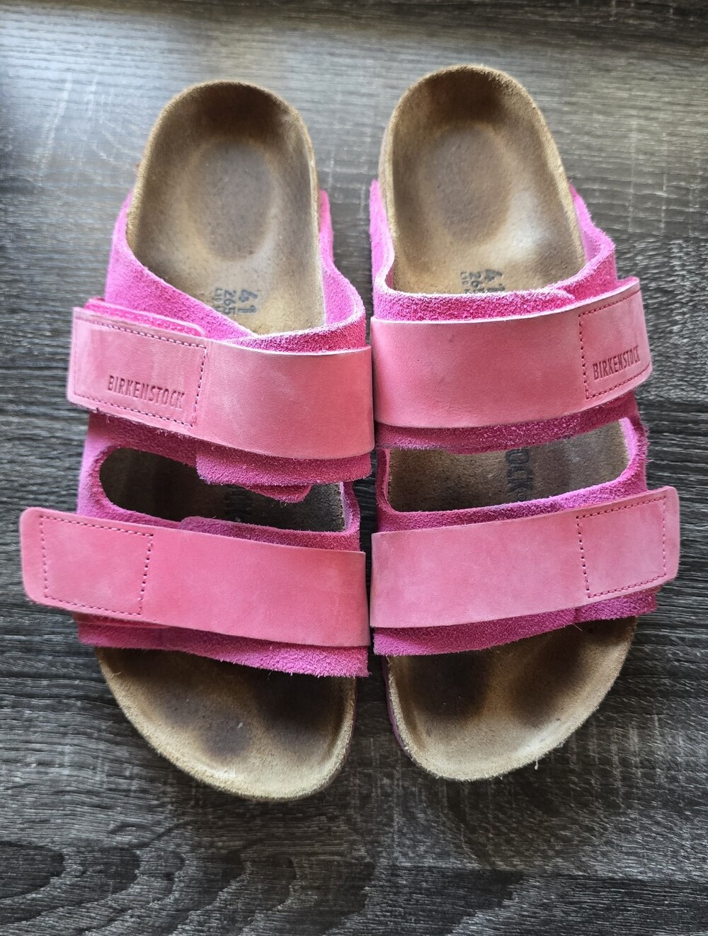 Birkenstock Uji sandals Fuchsia Tulip Leather Suede